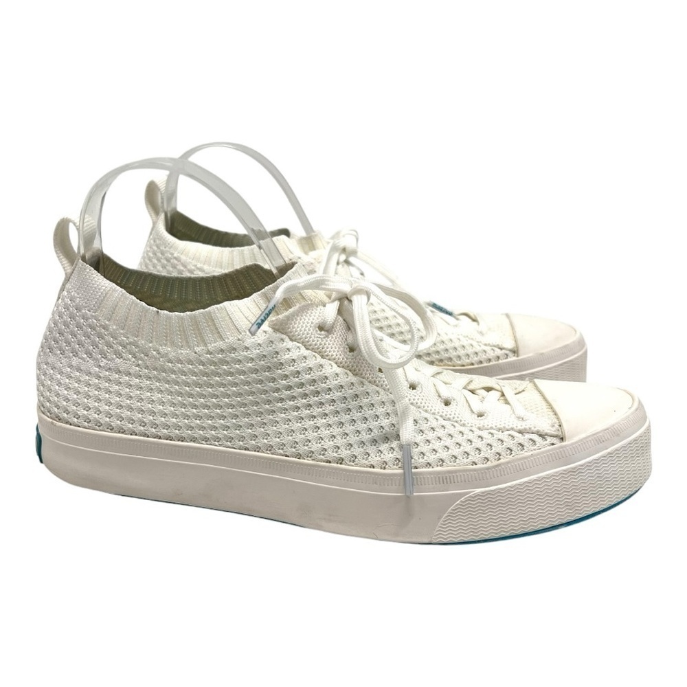 Native Jefferson 2.0 Liteknit White Slip-On Sneakers with Laces Women’s 8 - Picture 2 of 16